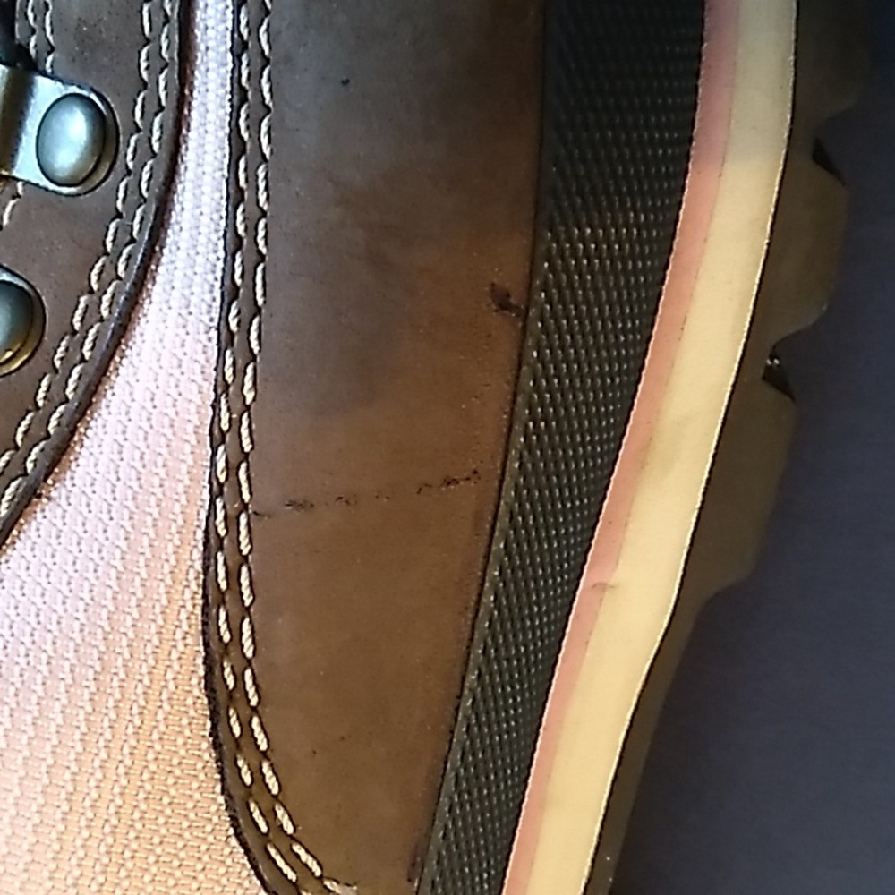 🩷🥾 Women's Timberland leather  hiking shoes brown pinkish peach size 7.5.🩷🥾 - Picture 13 of 13